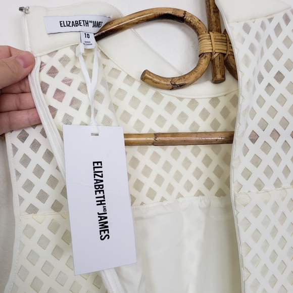 Elizabeth and James Neri Lazer Lattice White Dress - Picture 3 of 8
